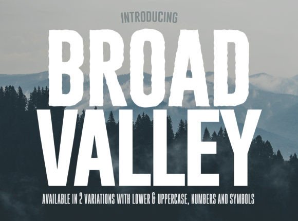 Broad Valley: A Bold Display Font for Handmade Brands