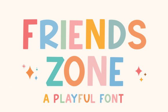Friendszone: A Cheerful Display Font for Small Business Branding