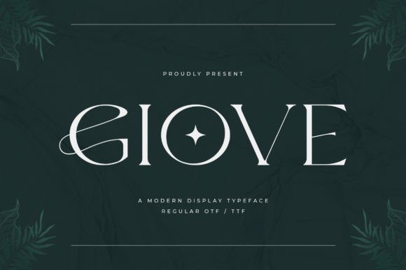 Giove: A Modern Display Font for Handmade Charm