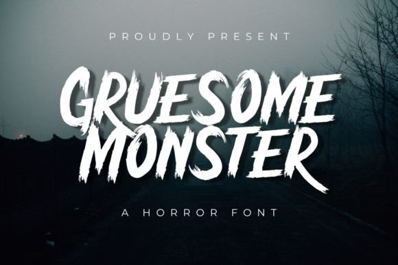 Gruesome Monster: A Spooky-Sharp Display Font for Small Business Branding