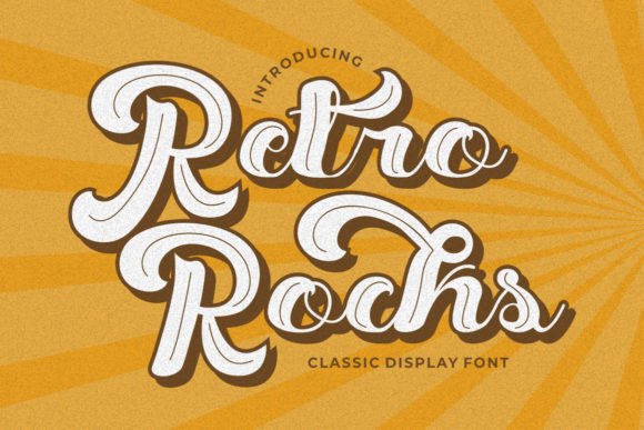 Retro Rocks: A Playful Vintage Display Font for Crafters