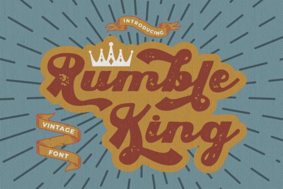 Rumble King: A Bold Vintage Script Display Font for Digital Design